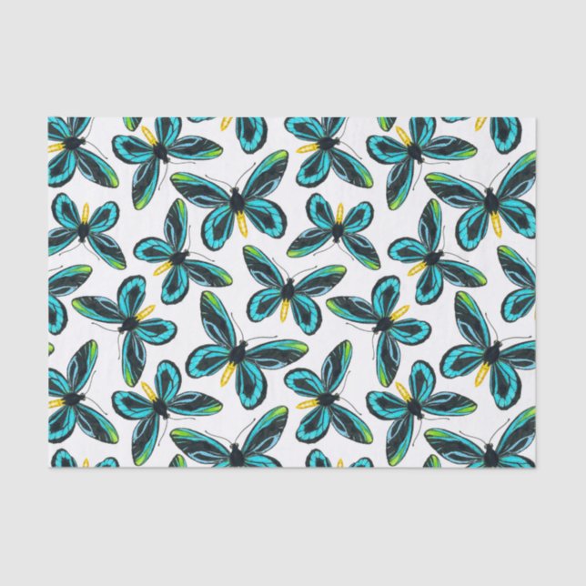 Königin Alexandras Vogelschmetterlingsmuster Seidenpapier (Vorderseite)