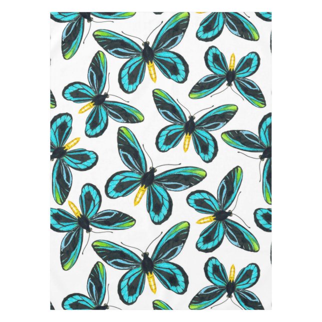 Königin Alexandras Vogelschmetterlingsmuster Tischdecke (Vorderseite)