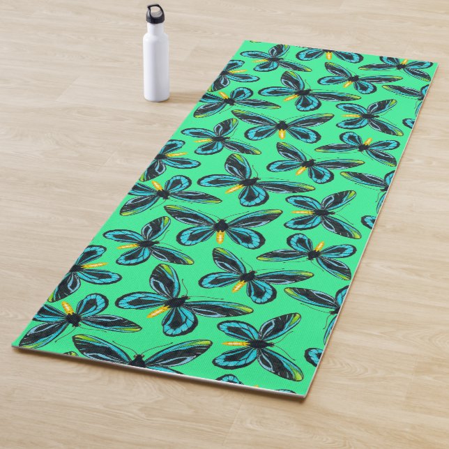 Königin Alexandras Vogelschmetterlingsmuster Yogamatte (Beispiel)