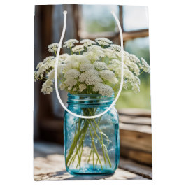 Königin Anne in Aqua Mason Jar Mittlere Geschenktüte
