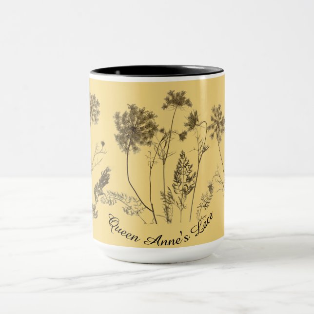 Königin Anne's Lace auf einer Combo-Tasse (15 oz.) Tasse (Zentrum)