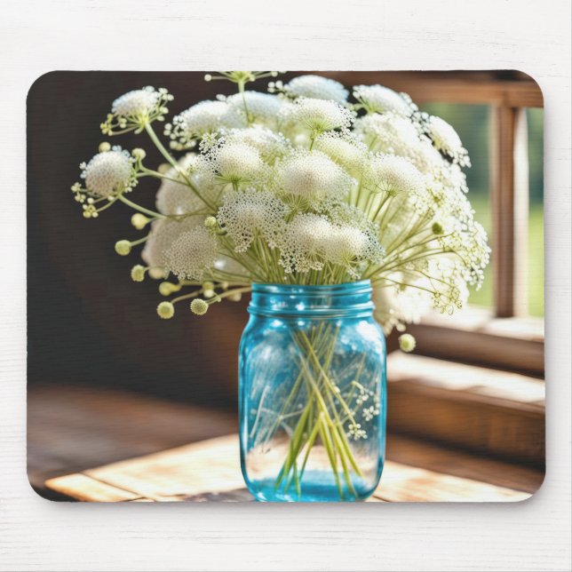 Königin Anne's Lace Bouquet Mousepad (Vorne)