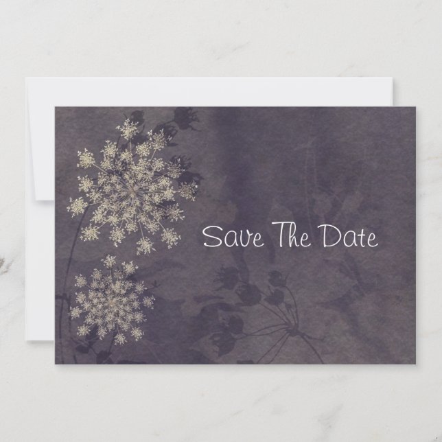Königin Anne's Lace Lila Save the Date (Vorderseite)