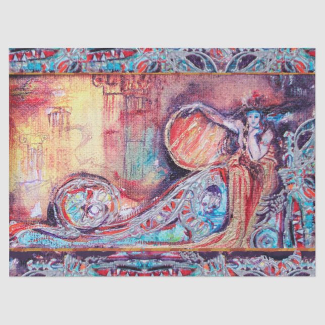 KÖNIGIN ARCADIA Fantasy Seidenpapier (Vorderseite)