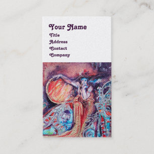 KÖNIGIN ARCADIA Red Yellow Blue Silver Fantasy Visitenkarte