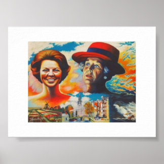 Königin Beatrix 75 Jahre Poster