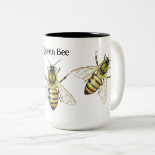 Königin Bee Illustration Honeybee Zweifarbige Tasse
