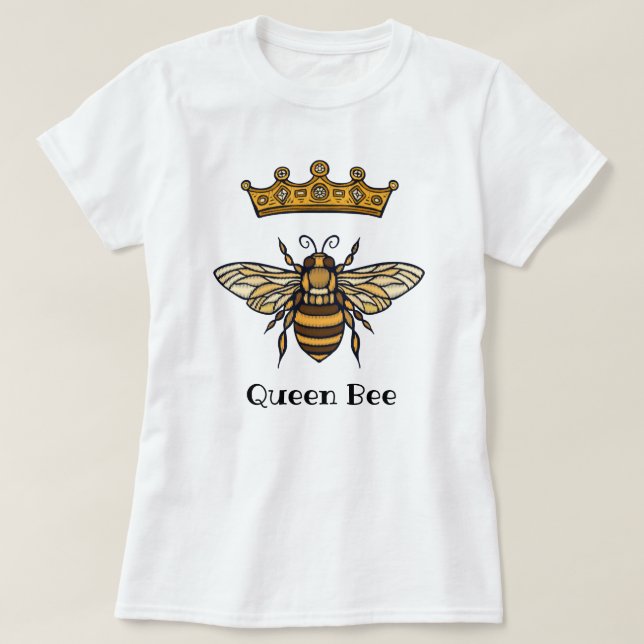 Königin Bee mit Krone T-Shirt (Design vorne)