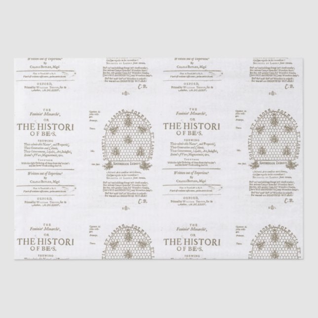 Königin Bee regiert den Vintagen Bienenzüchter Seidenpapier (Vorderseite)