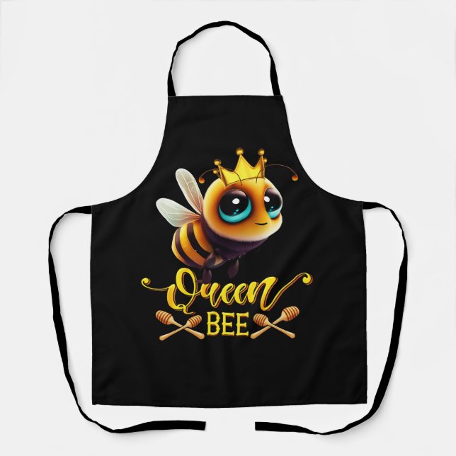 Königin Bee Royal Crown Hive Honey Beekeeping Beer Schürze (Vorderseite)