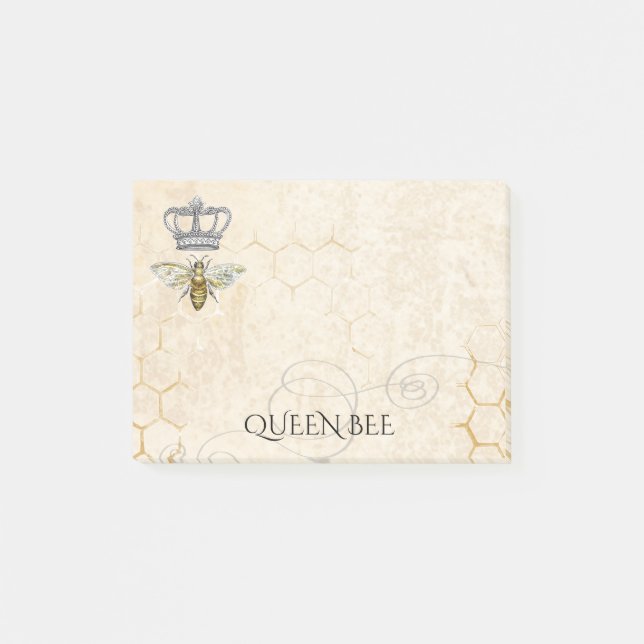 Königin-Biene-Honigbiene Post-it Klebezettel (Vorderseite)