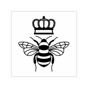 Königin Biene mit Krone Bild Nur Permastempel