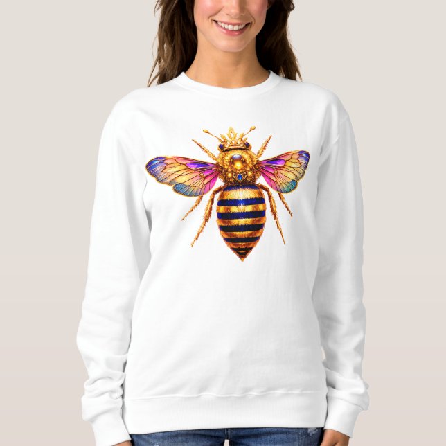 Königin Biene Mit Krone Sweatshirt (Vorderseite)