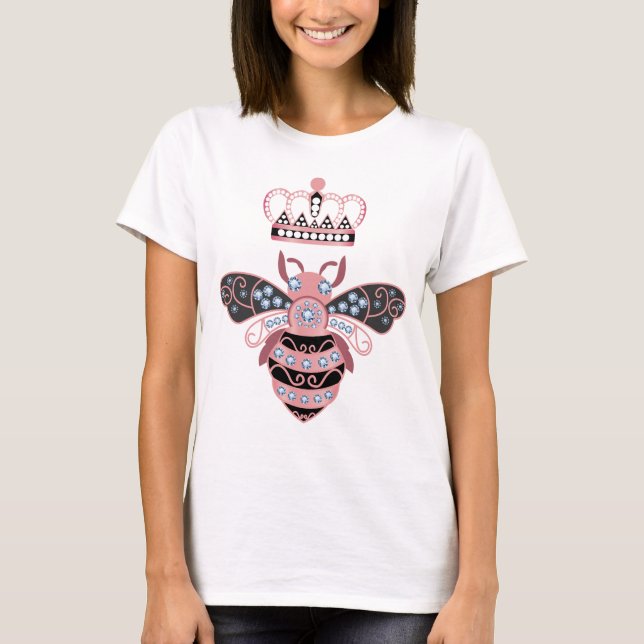 Königin Biene mit Krone T-Shirt (Vorderseite)