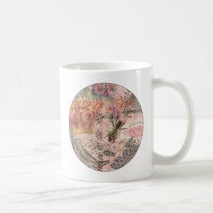 Königin Biene Vintage Schöne Collage Tasse