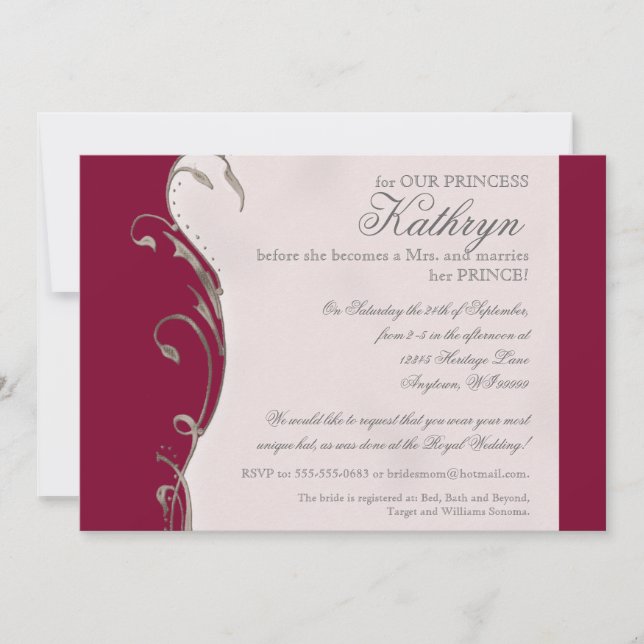 Königin-Bienen-königliche Wedding Einladung (Vorderseite)