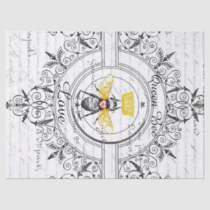 Königin-Bienen-Liebe Decoupage Seidenpapier