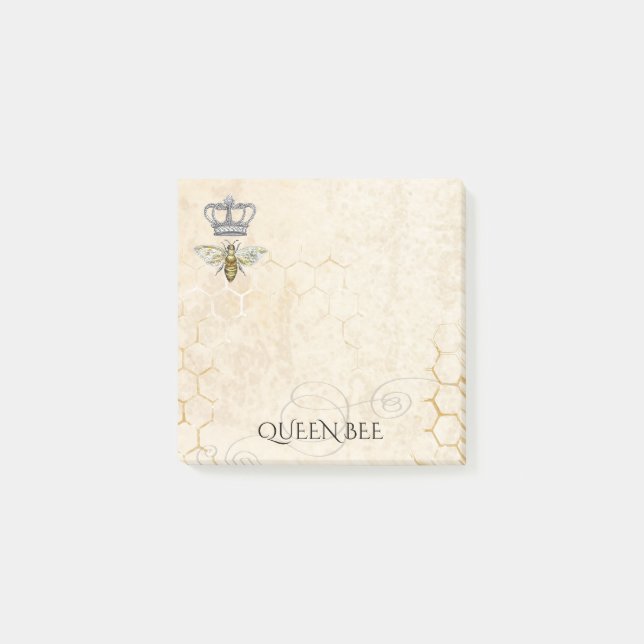 Königin-Bienenwabe-Hive Post-it Klebezettel (Vorderseite)