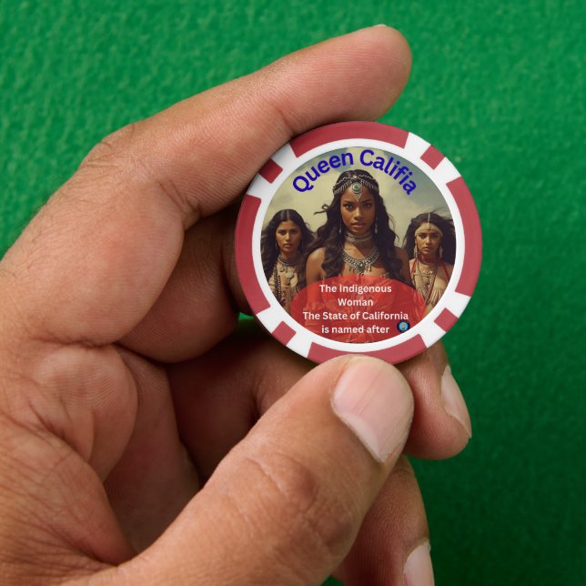 Königin Califia Pokerchips (Hand)