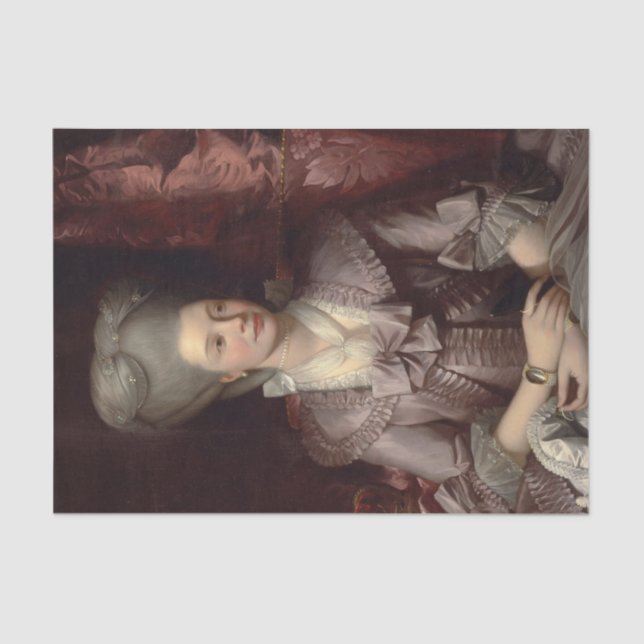 Königin Charlotte (1777) von Benjamin West Seidenpapier (Vorderseite)