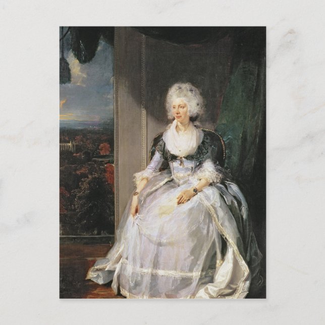 Königin Charlotte, 1789-90, Ehefrau von George III Postkarte (Vorderseite)