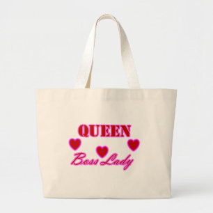 Königin-Chef-Dame Hearts Jumbo Tote Stoffbeutel