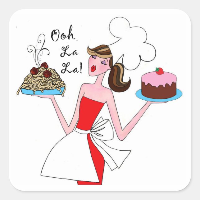 Königin Chefista! - "Ooh La La La!" Aufkleber (Vorderseite)