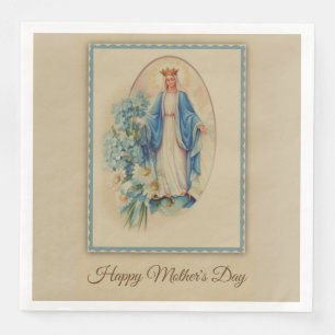 Königin-Dame der Anmut-Jungfrau-Mary-Mutter-Blume Serviette