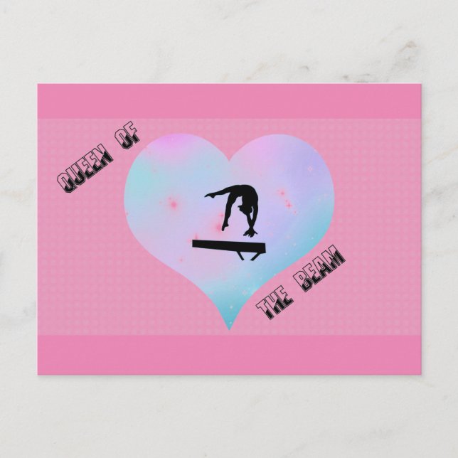 Königin der Bam Gymnastik Postkarte Rosa (Vorderseite)