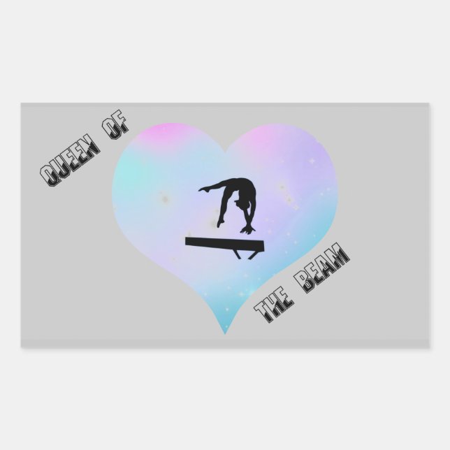 Königin der Bam Rectangle Gymnastics Sticker (Vorderseite)