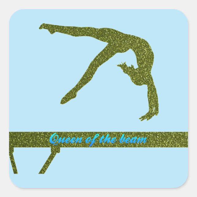 Königin der Beam Gymnastics Stickers (Vorderseite)