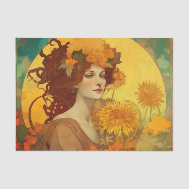 KÖNIGIN DER BLUME-DECKAPARTE SEIDENPAPIER (Vorderseite)