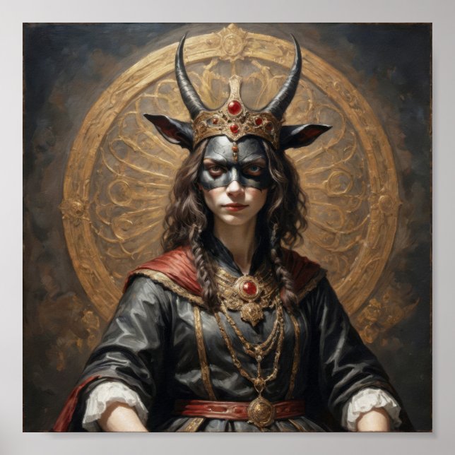 Königin der Dämonenziegen (Nachfolger) mit Gesicht Poster (Vorne)