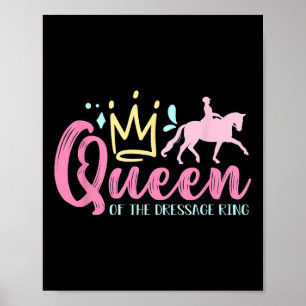 Königin der Dressurring-Liebe Reiten Poster
