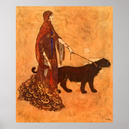 Königin der Ebony Isles Edmund Dulac Kunst, Kunst Poster