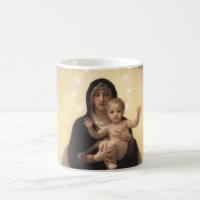 Königin der Engel Regina Angelorum von Bouguereau Kaffeetasse (Mittel)