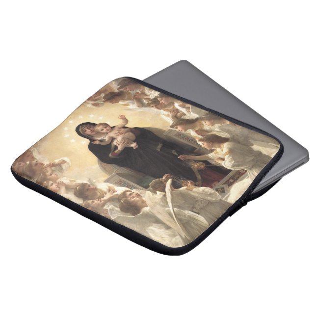 Königin der Engel Regina Angelorum von Bouguereau Laptopschutzhülle (Vorne Oben)