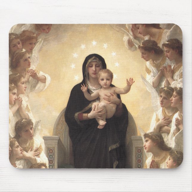 Königin der Engel Regina Angelorum von Bouguereau Mousepad (Vorne)