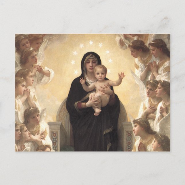 Königin der Engel Regina Angelorum von Bouguereau Postkarte (Vorderseite)