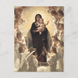Königin der Engel Regina Angelorum von Bouguereau Postkarte