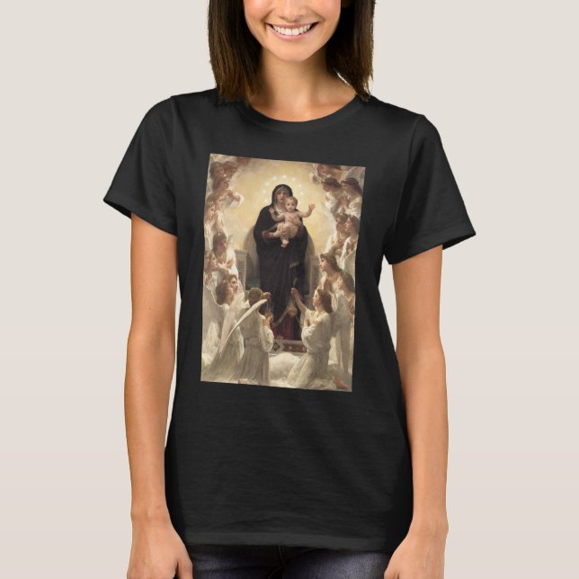 Königin der Engel Regina Angelorum von Bouguereau T-Shirt (Vorderseite)