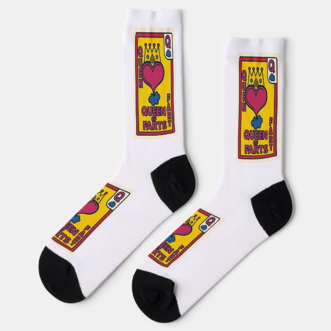 Königin der Fürze Socken (Linkes Detail)