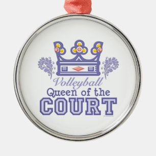 Königin der Gerichts-Volleyball-Verzierung Silbernes Ornament