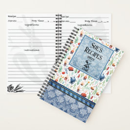 Königin der Grillrezepte farbenfroh-denim, Spitze Notizbuch