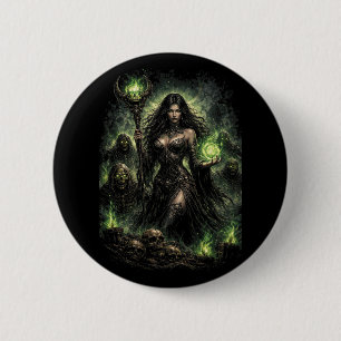 Königin der grünen Flamme Button