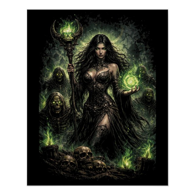 Königin der grünen Flamme Poster (Vorderseite)