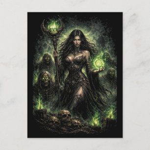 Königin der grünen Flamme Postkarte