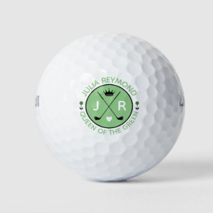 Königin der grünen Mongram Golfer-Weise Golfball