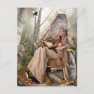 Königin der Herbstpostkarte Postkarte