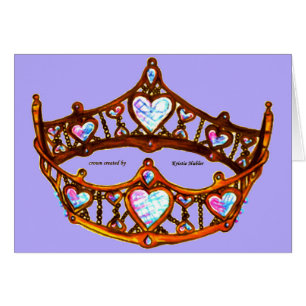 Königin der Herzen Goldkrone Tiara Periwinkle Kart